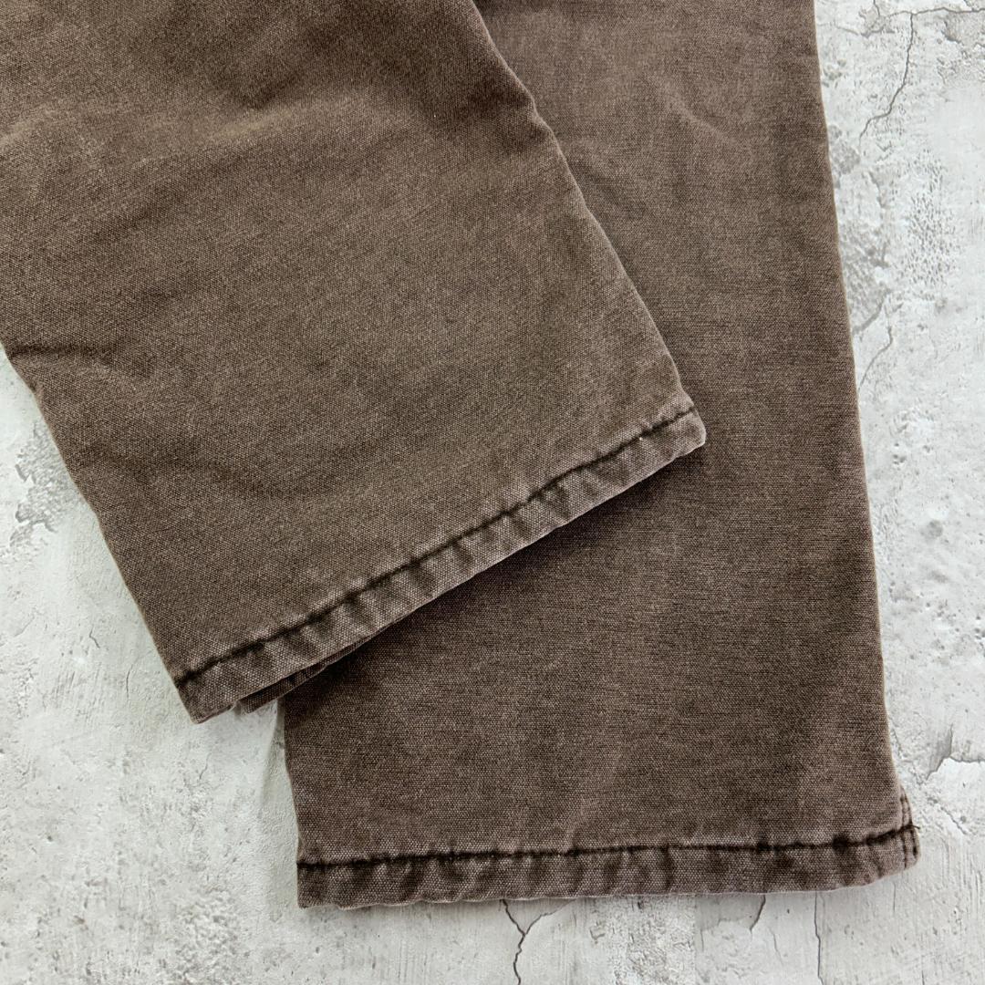 ふ*ぅ様 カーハート　USA製　ダブルニー　ストリート　オーバーオール　古着　茶