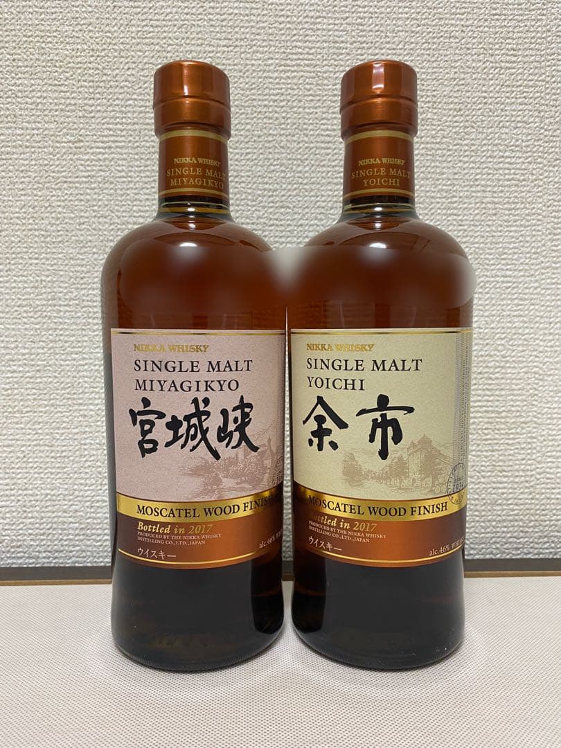 ニッカウイスキー 余市 宮城峡 モスカテルウッドフィニッシュ 2本セット