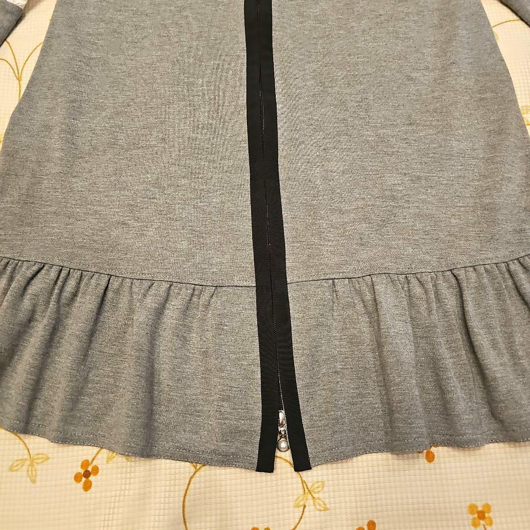 エムズグレイシー♡ニットワンピース　リボン　ダブルジップ　パールボタン