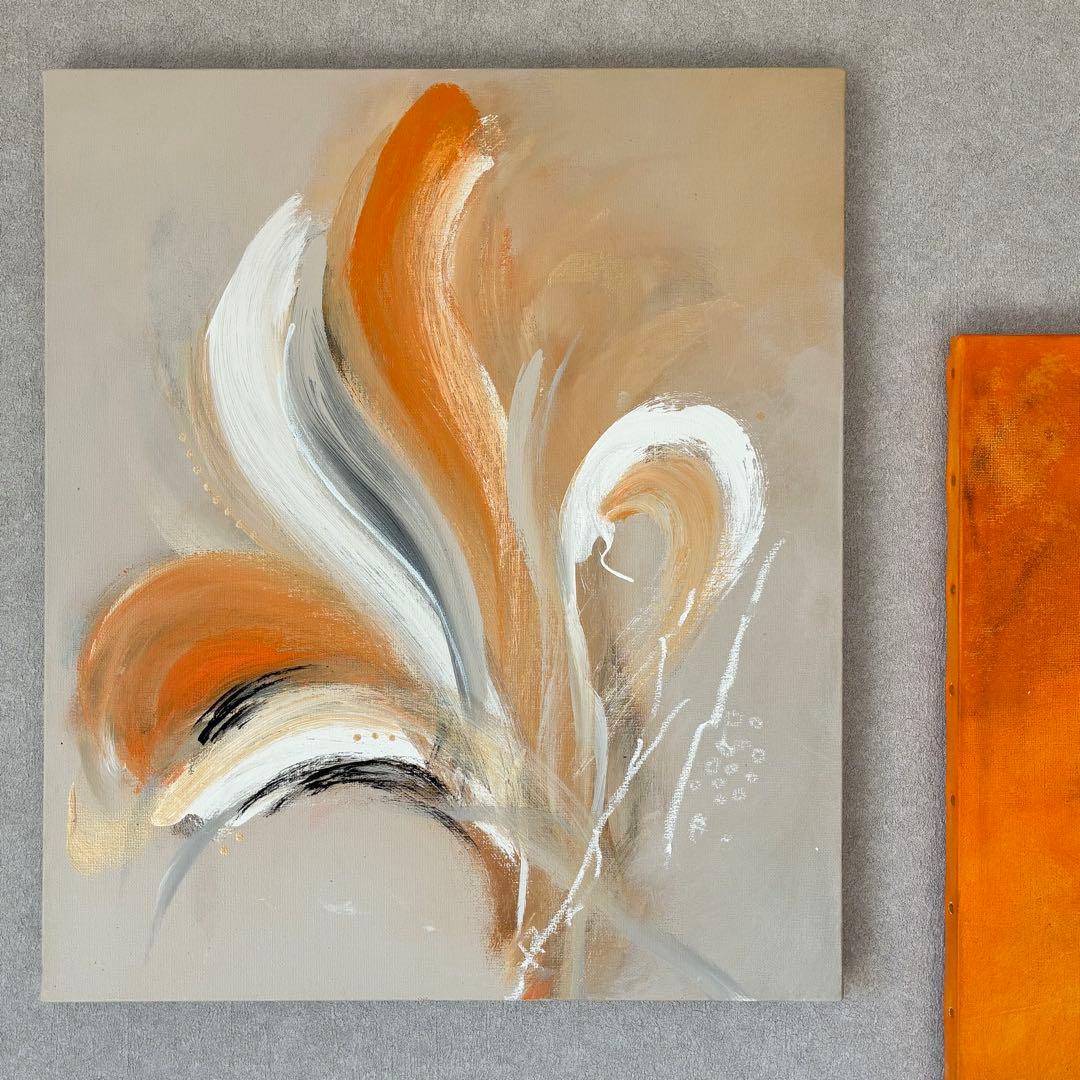 現代アート　53×45.5㎝　2枚セット　モダン　アートパネル　インテリア　絵画