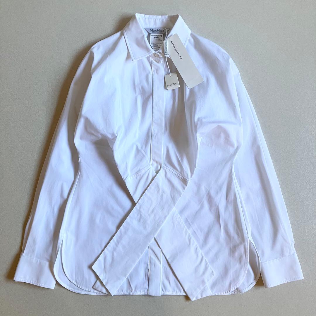 【Max Mara】2019年 ボウタイ ブラウス ドルマンスリーブ 44サイズ