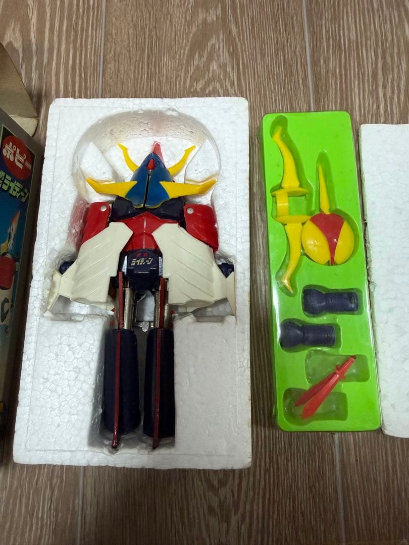 ポピー 超合金 勇者ライディーン DELUXE 当時物 箱・内箱・説明書付