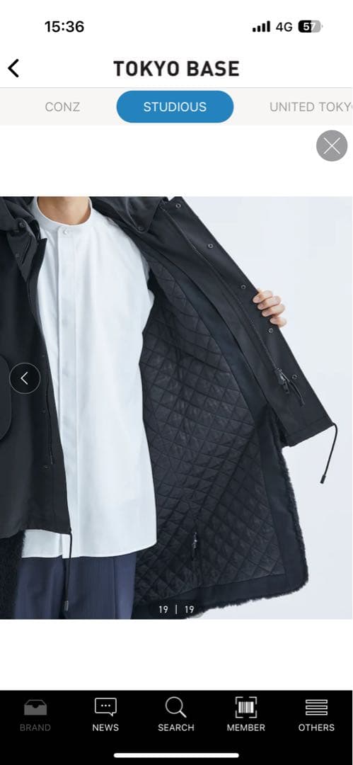 THE RERACS/ザ・リラクス ブラック モッズコート サイズ46