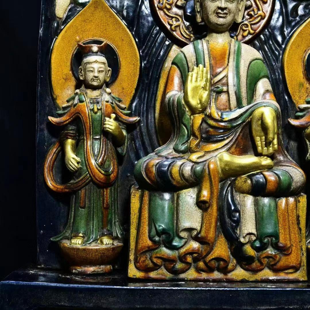 中国古美術・旧蔵の三彩・鎏金仏龕・仏像・供養仏像・置物・風水開運