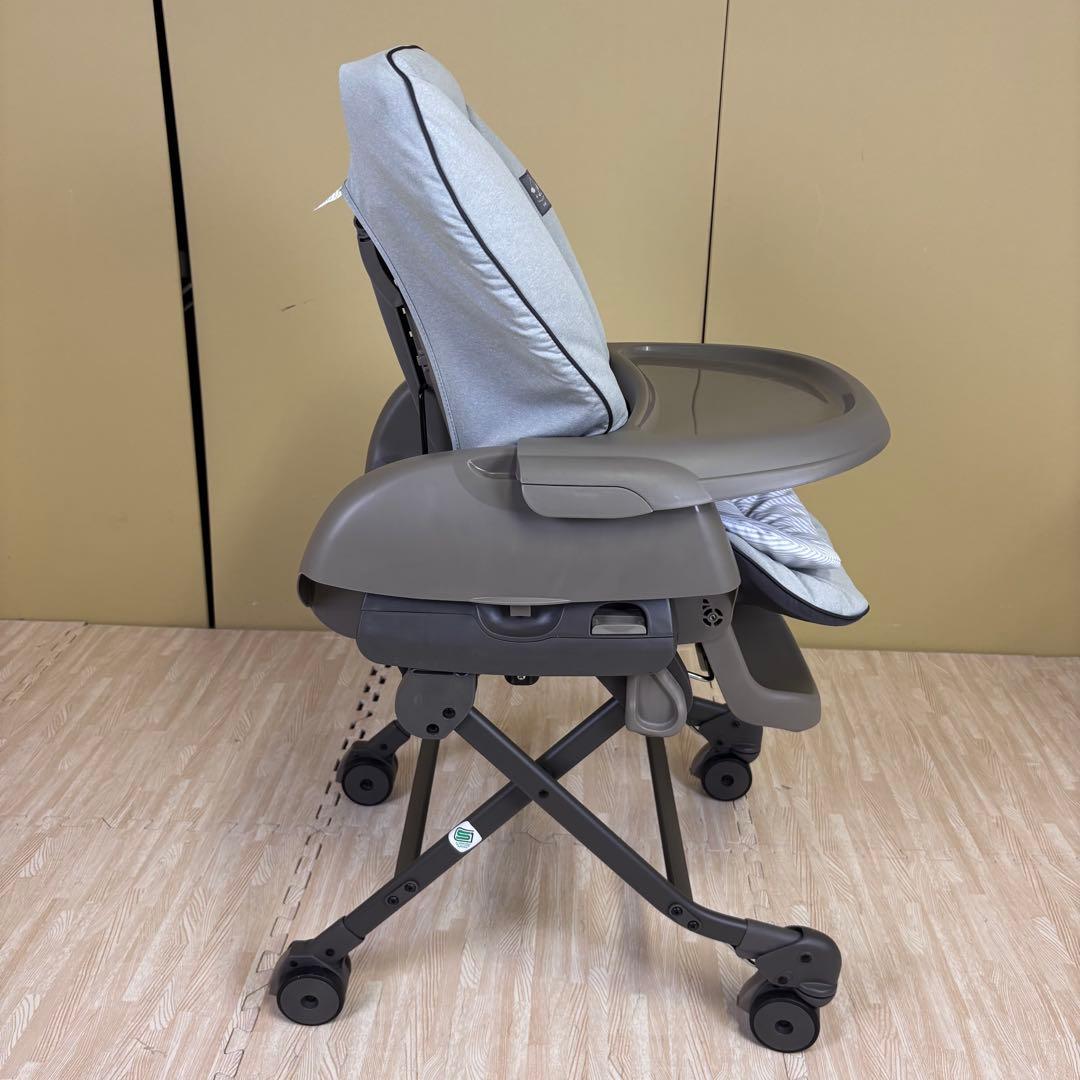 極上クリーニング済　☆超美品☆　コンビ　ハイローベッド＆チェア　ネムリラ　グレー