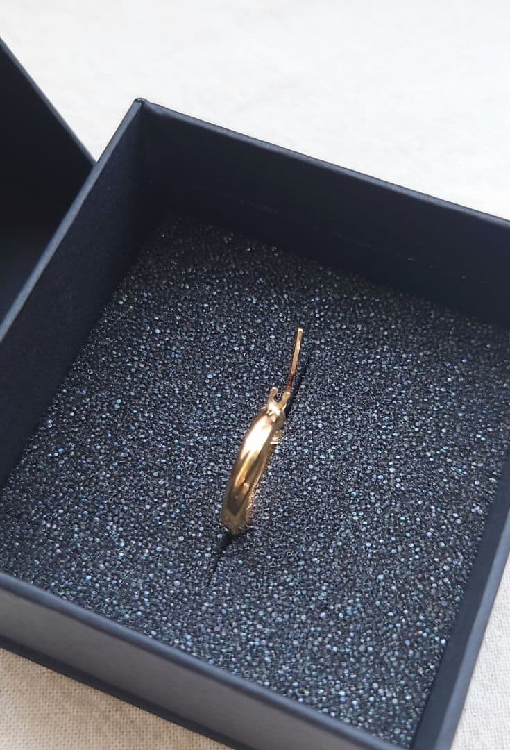 K18 イタリアンジュエリー フープピアス シングル 片耳