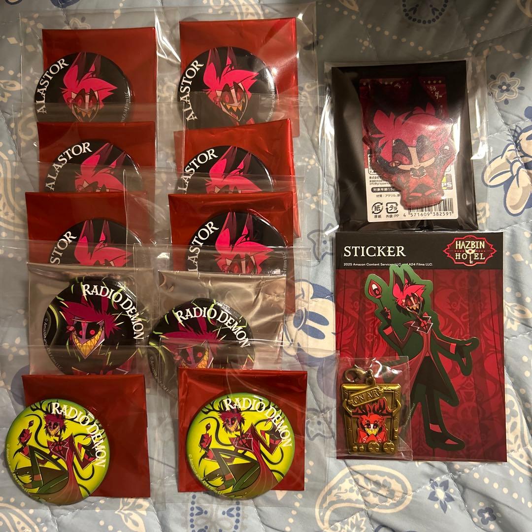 ハズビンホテル　アラスター　缶バッジ アクスタ シールまとめ売り