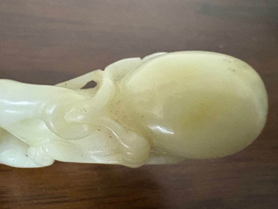 石？玉？の中国的置物　瓢箪に鼠　中国美術　5cm強　26g