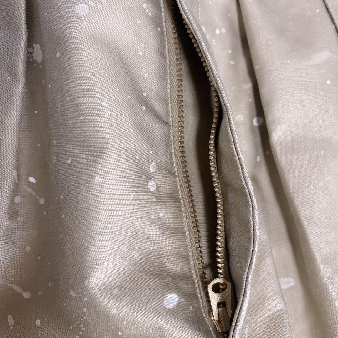 NEAT ニート　オーバーオール　ペイント加工　白ペンキ　サロペット　ベージュ