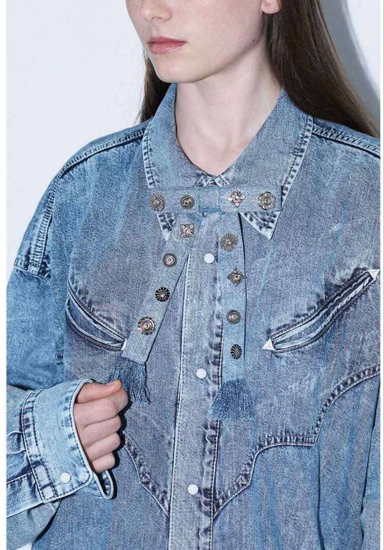 TOGA Denim ribbon tie トーガ　デニムリボンタイporter