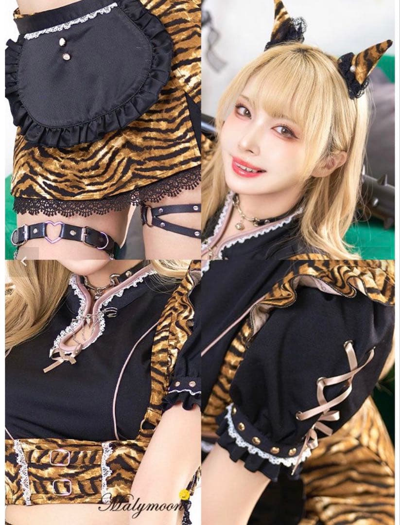 Malymoonコスプレ マリームーン チャイナ鬼メイド 9点セット新品