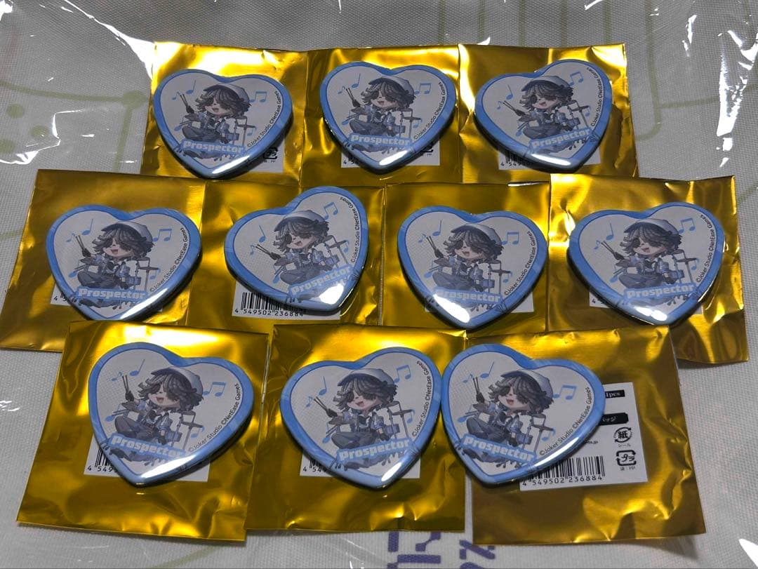 第五人格 コミケ C107 IDV 探鉱者 ハート型　缶バッジ 10個