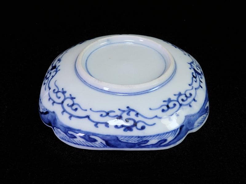 大聖寺伊万里　金襴手　毘沙門亀甲紋に松竹梅　四方角皿３枚　C775AS-fbbj