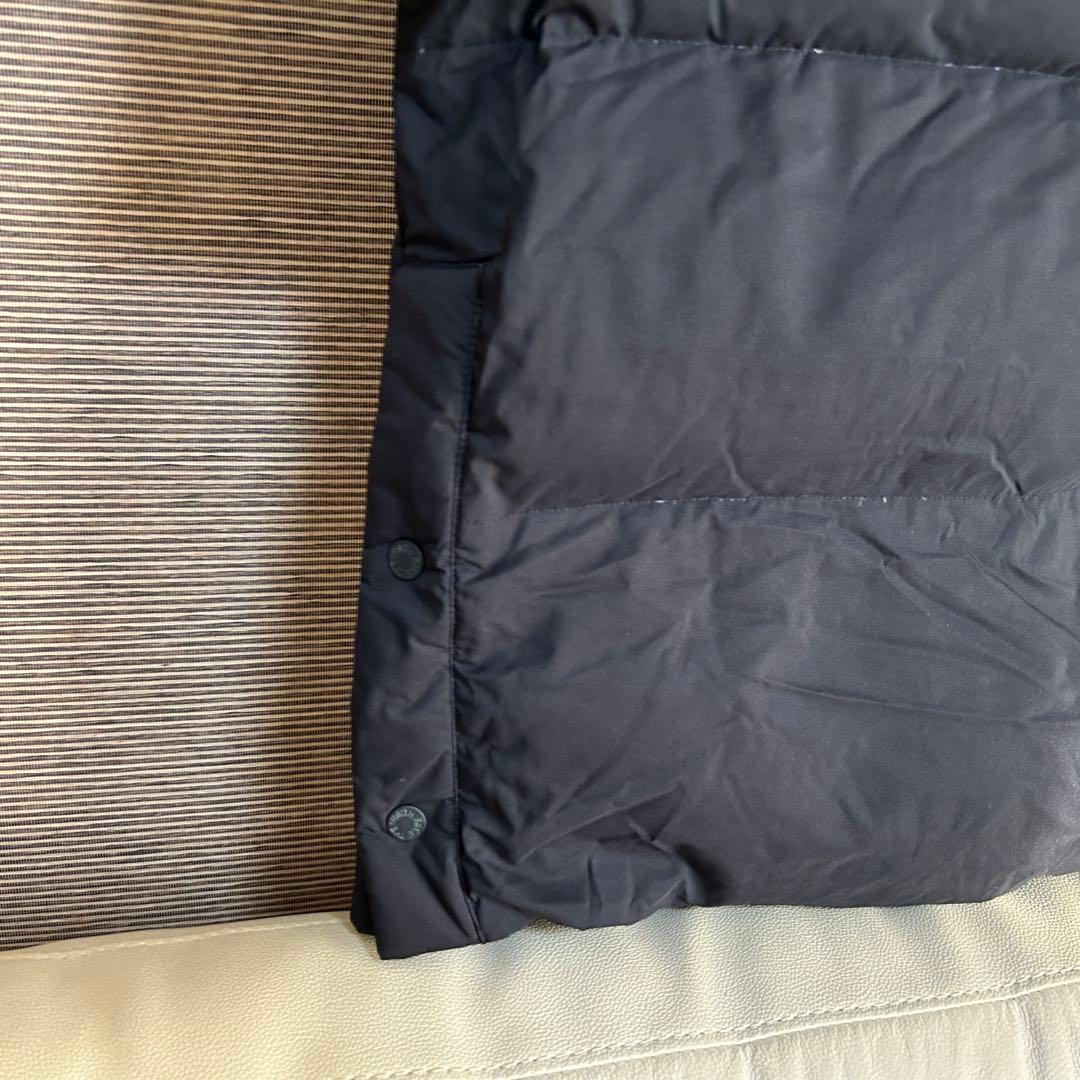 【ノースフェイス】ロングダウンコート　ベンチコート　XSブラック黒　刺繍　F5