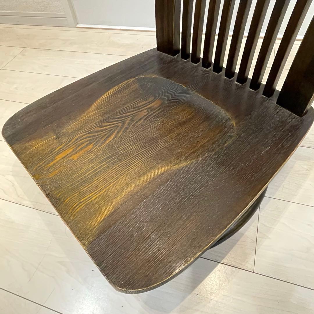 【良品】木下家具 回転式 座椅子 和モダン 2脚セット 天然タモ材 スツール