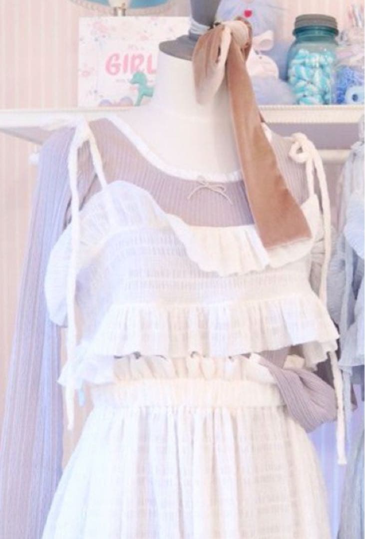 Katie DREAMY DUO キャミソール　オフホワイト　フリーサイズ