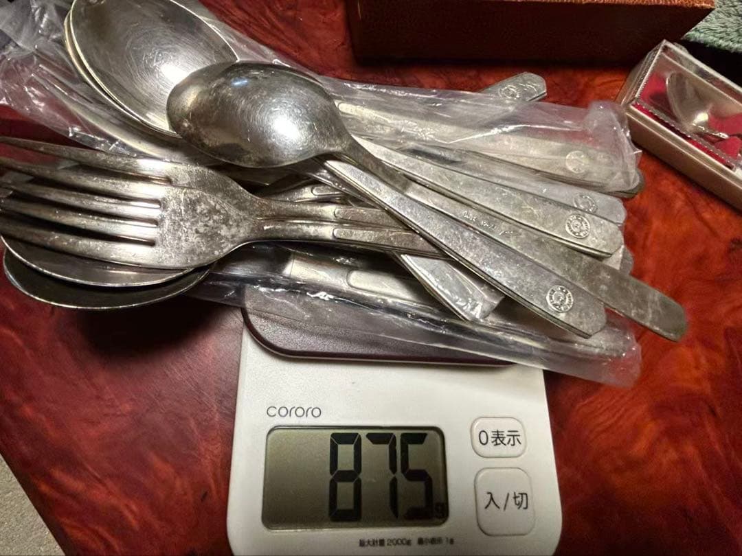 値下げ❗️銀製　カトラリーセット (1セットの価額) フォーク・ナイフ・スプーン