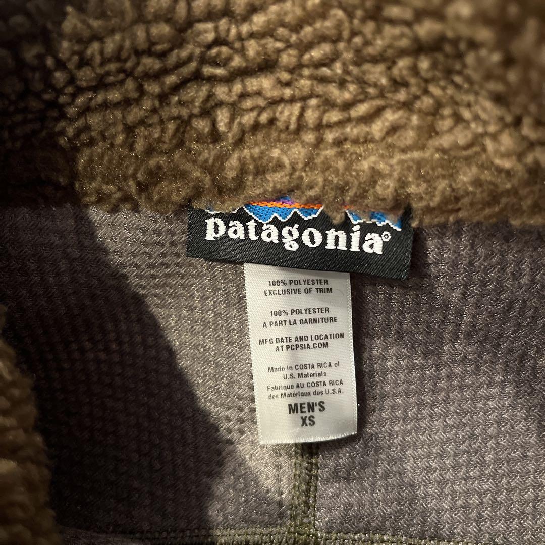 patagonia メンズ ベスト XS オリーブ グリーン フリース レトロX