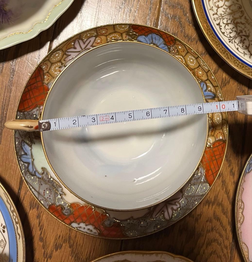 島村製　ジャポニズム　金彩　和風カップソーサーセット