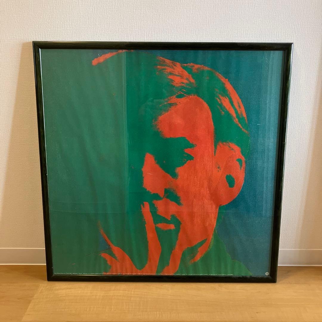 アンディ　ウォーホル　自画像ポスター　額縁付