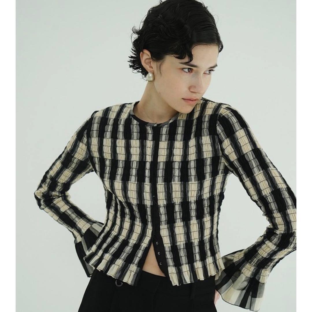 clane クラネ　SHIRRING DESING BLOUSE