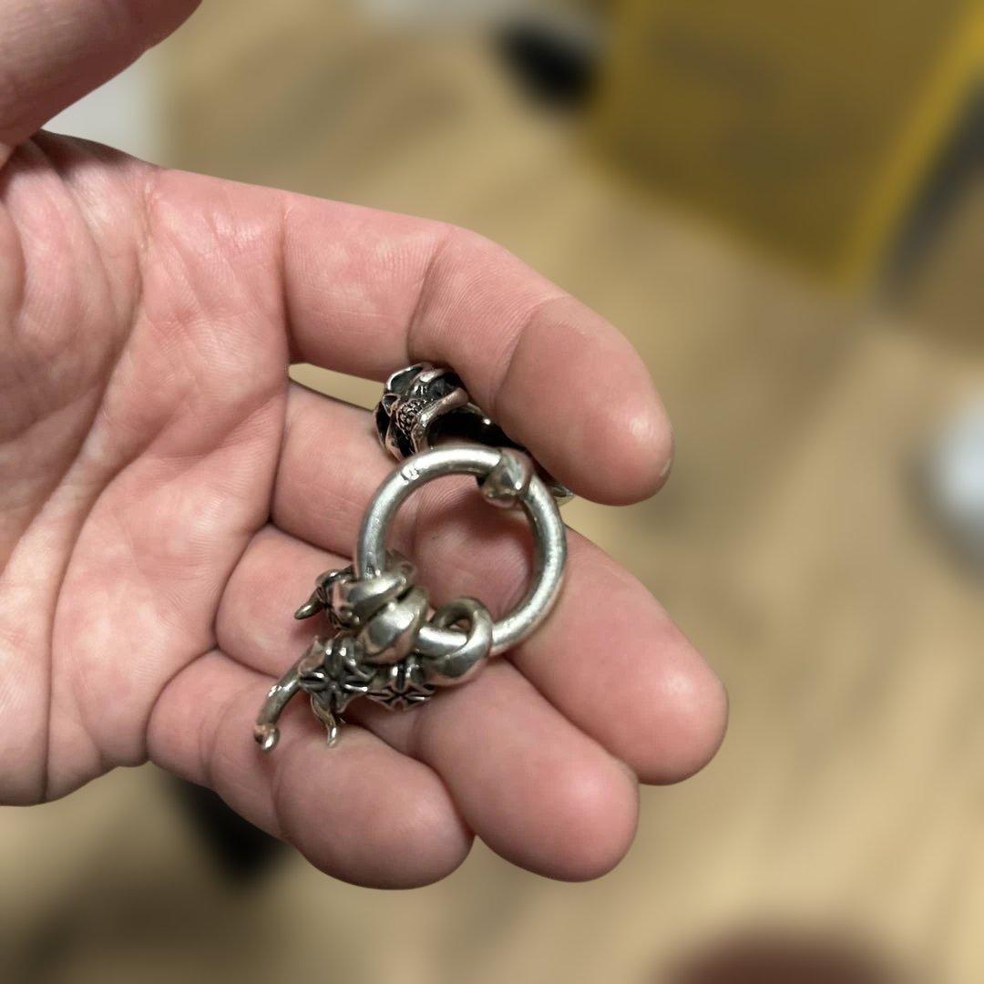 L.S.Dラウドスタイルデザイン×デブブリードスカルキーリングカラビナフック