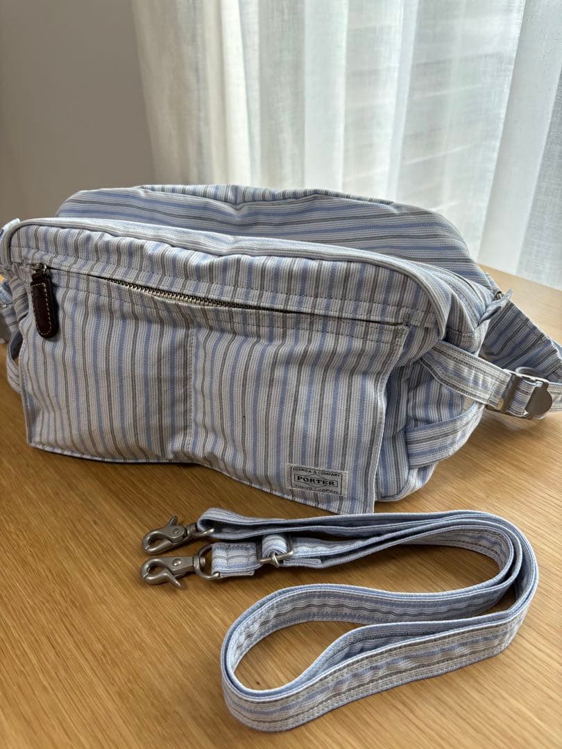 【入手困難/70周年記念モデル/美品】PORTER BLUE STRIPE