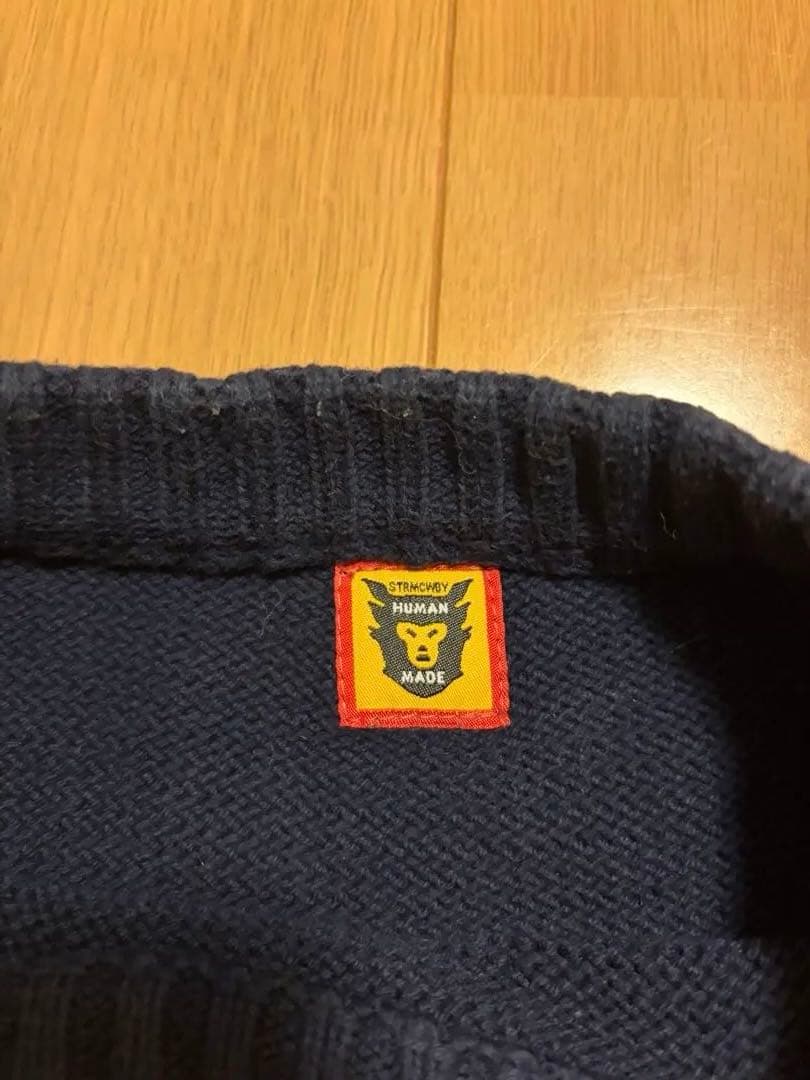 HUMAN MADEヒューマンメイド セーター　ニット　 ネイビー XL イヌ