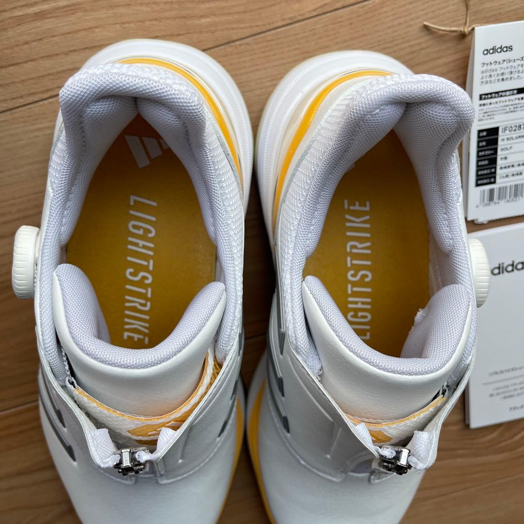 adidasレディースソーラーモーションボア ゴルフシューズ 24.5cm 白