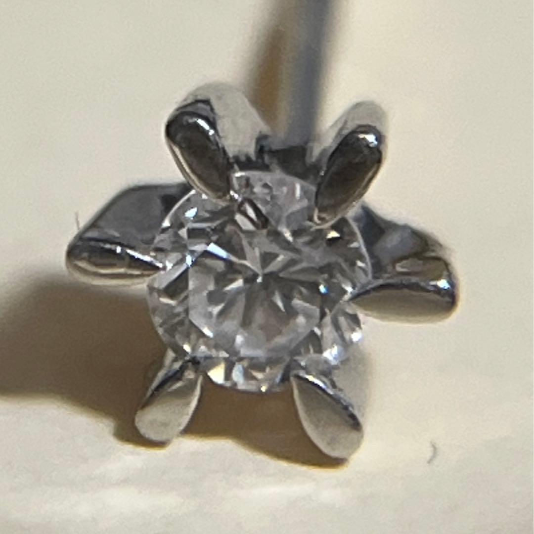 プラチナ900ダイヤモンドピアス　片耳の出品です0.21ct