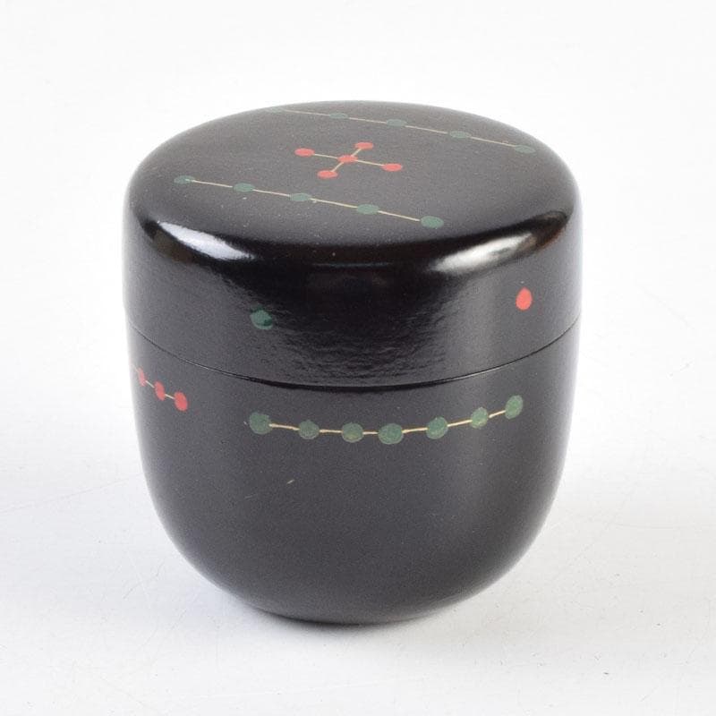 茶道具　山中塗　中村宗悦作　円能斉好写　亀蔵棗　共布共箱　V　9061