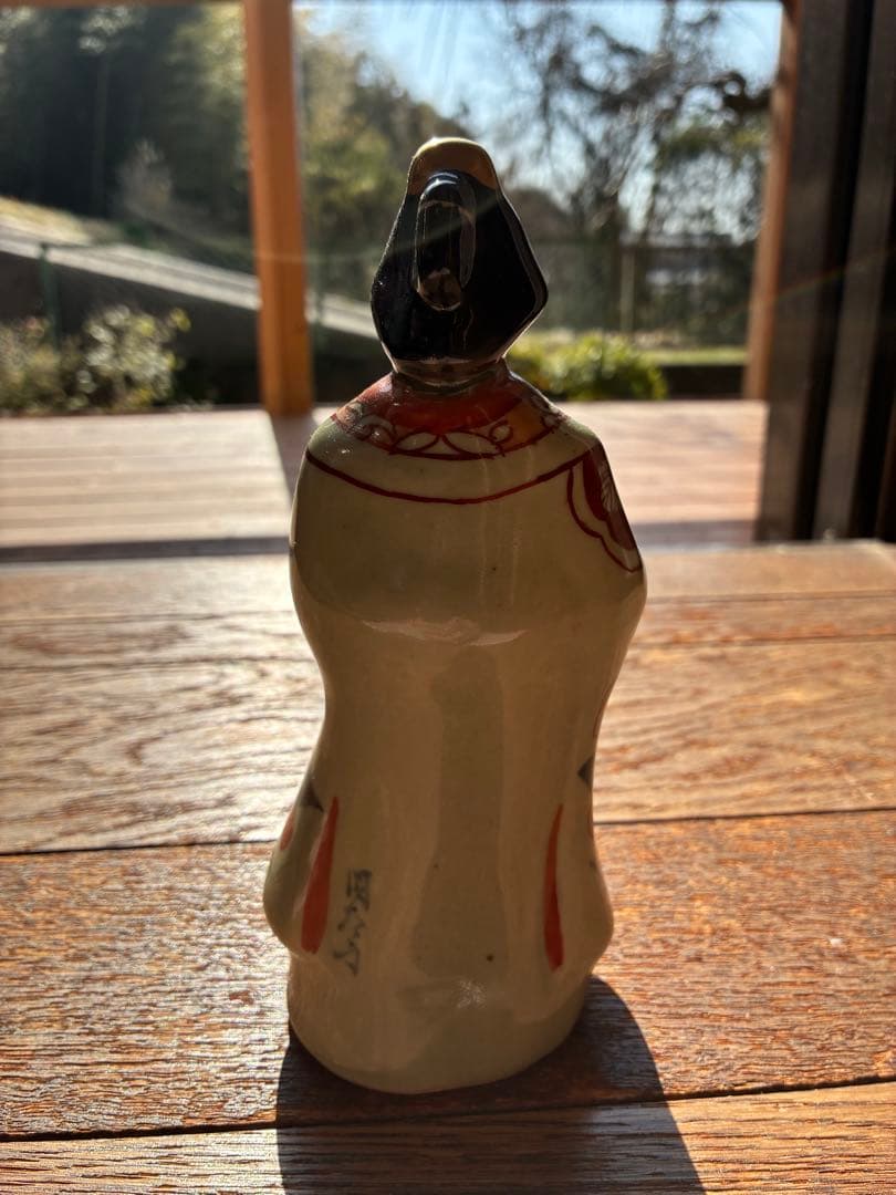 【希少】有田焼 円左エ門窯 陶人形 置物 高さ18cm 赤絵 金彩 伝統工芸品