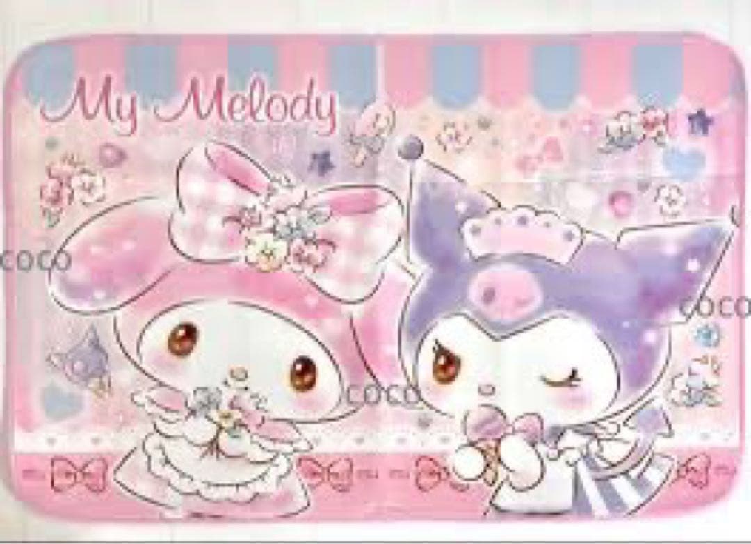 サンリオ クロミ マイメロディ 特大ルームマット ピンク メイド ウエイトレス