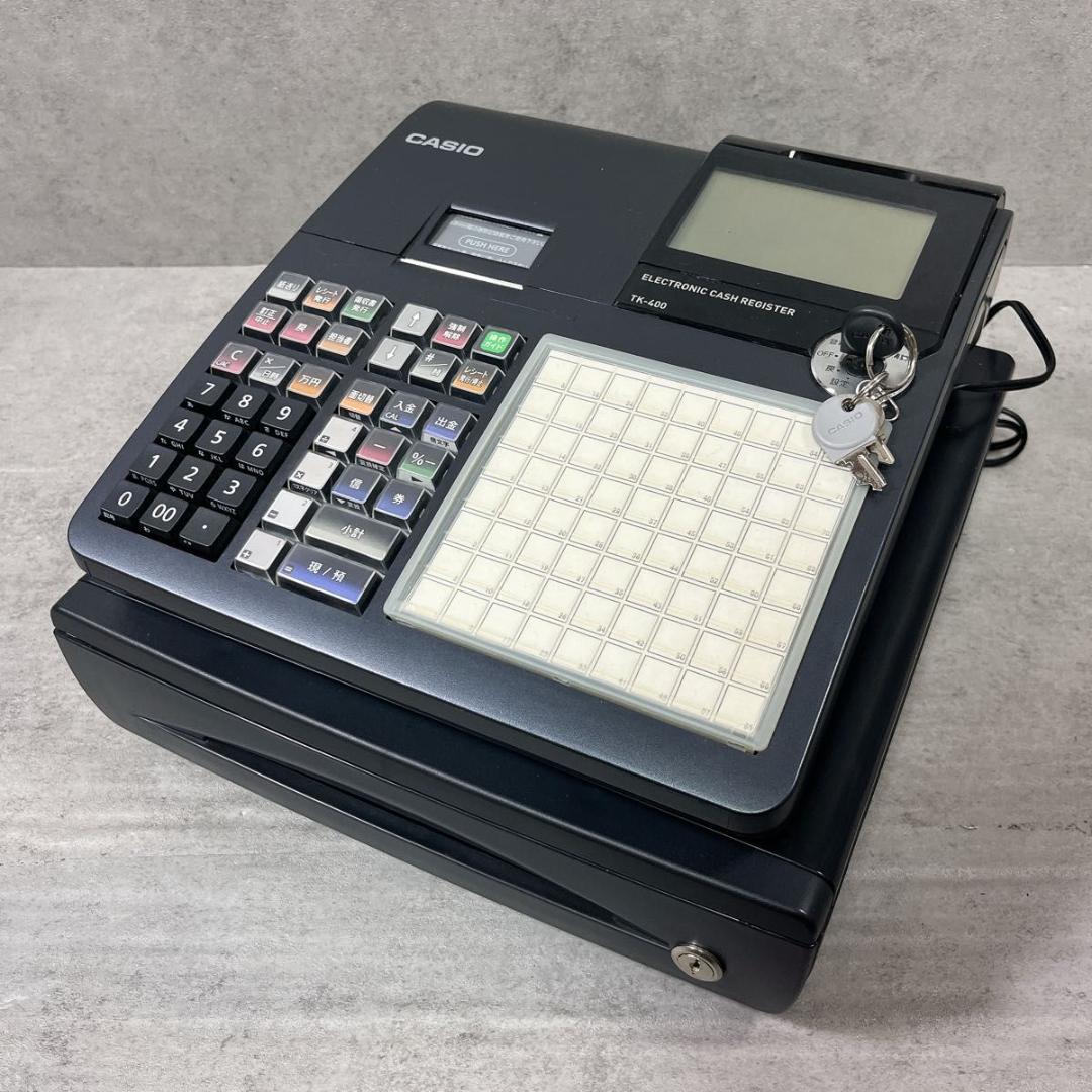 カシオ CASIO レジスター 4部門 飲食店向け 小型 ドロア TK-400