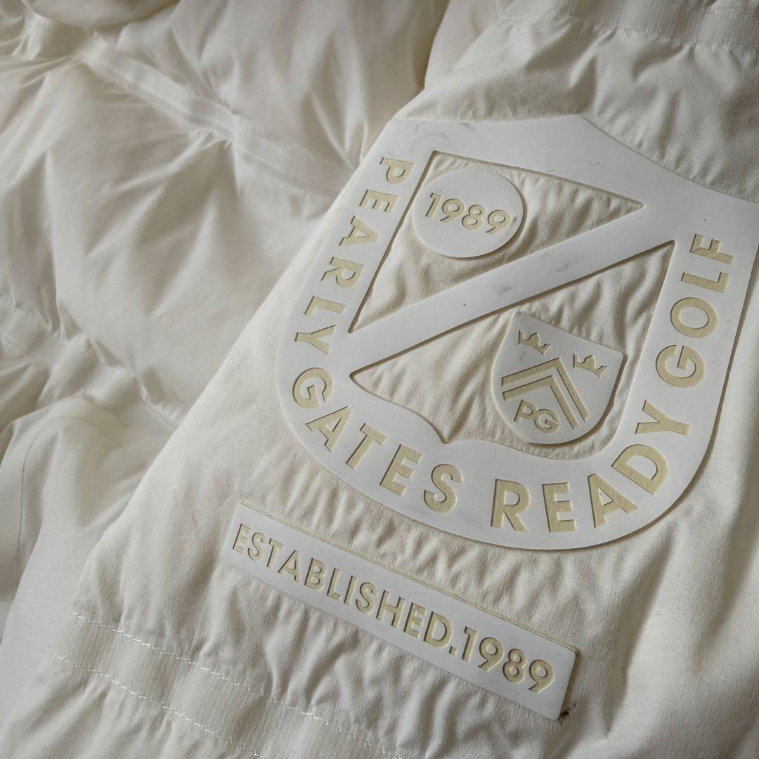 パーリーゲイツ　ダウン　ジャケット　ブルゾン　L〜XL相当 白　ドローコード付き