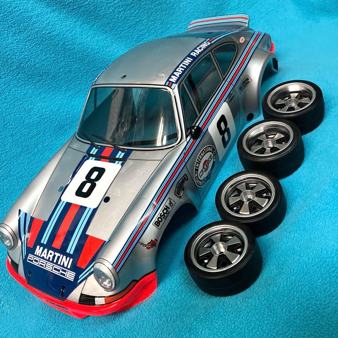 未使用品　タミヤ RCカー　ポルシェ911カレラボディ & タイヤ、ホイール