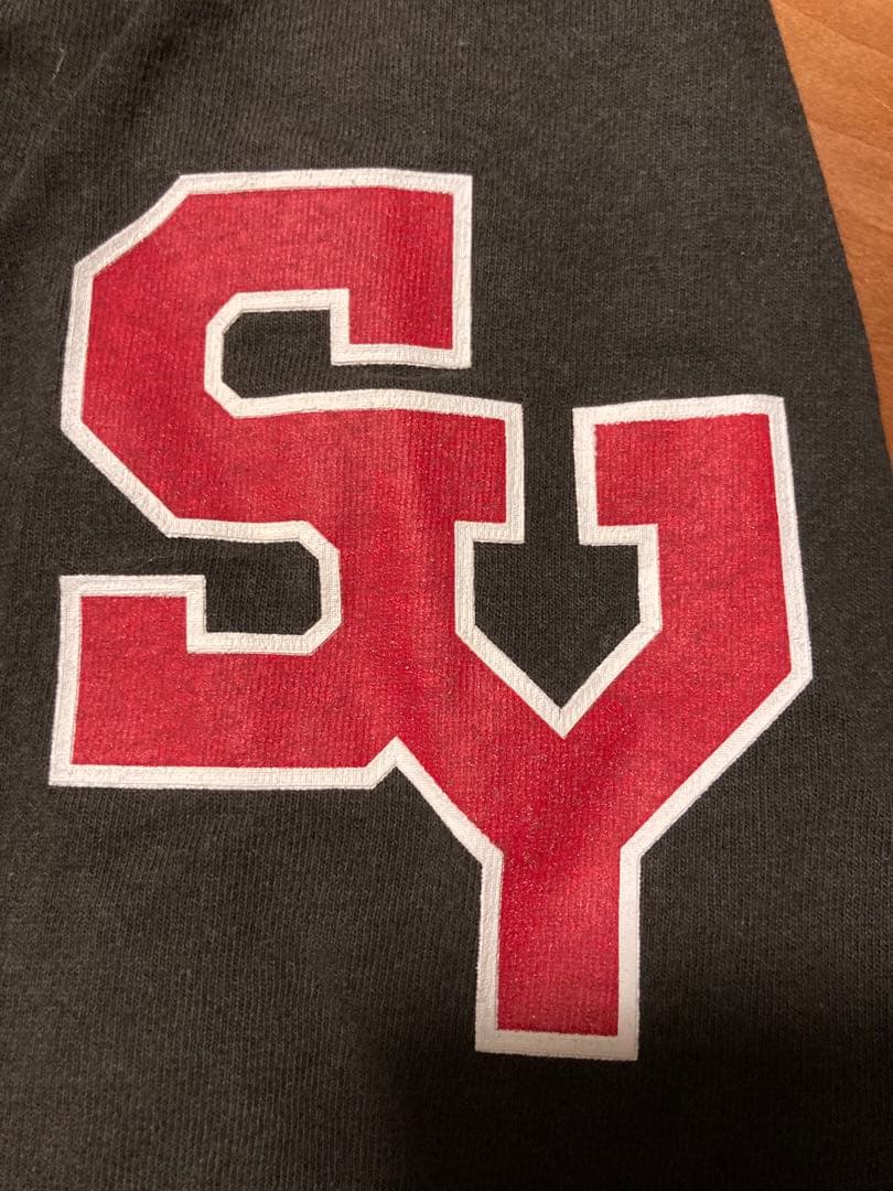 90's OLD STUSSY 紺タグ 袖プリントロンT Mサイズ USA製