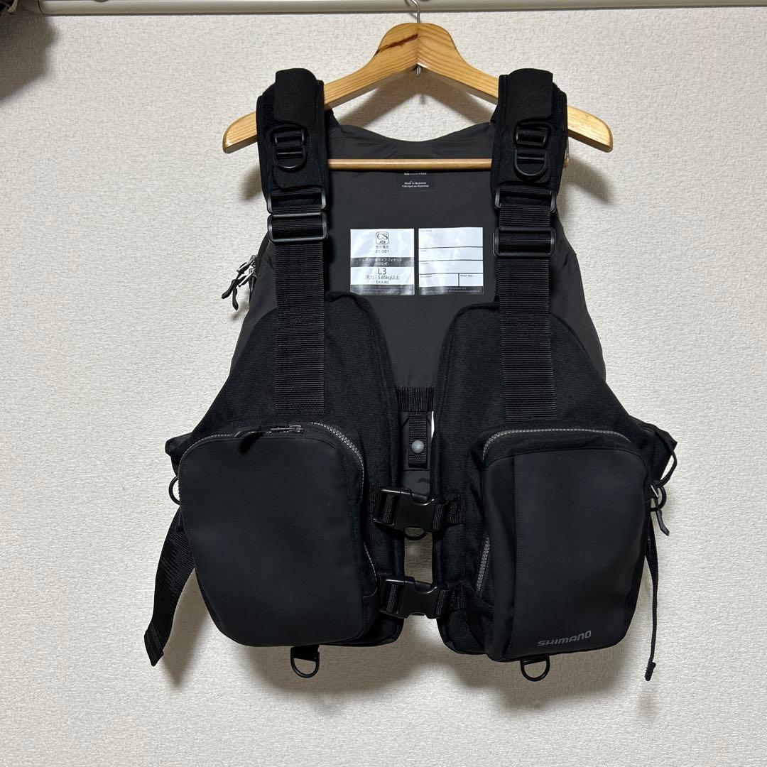 メ*7様 SHIMANO フィッシングベスト ライフジャケット　ブラック