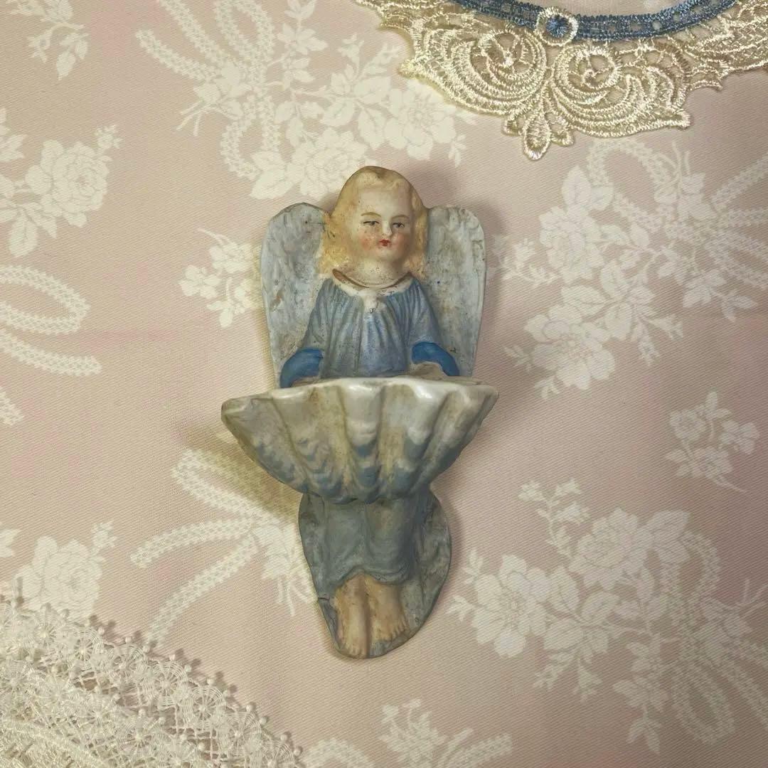 小さな天使の聖水盤 ベニティエ ビスク フランスアンティーク