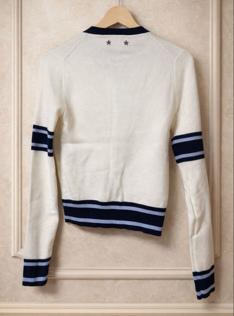 Bibiy. B.CLUB TIE CARDIGAN POP UP 白　ホワイト