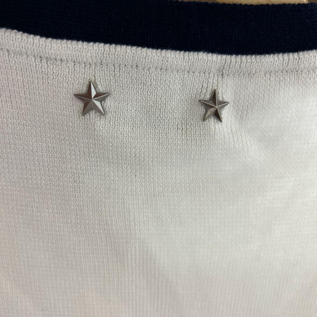 Bibiy. B.CLUB TIE CARDIGAN POP UP 白　ホワイト