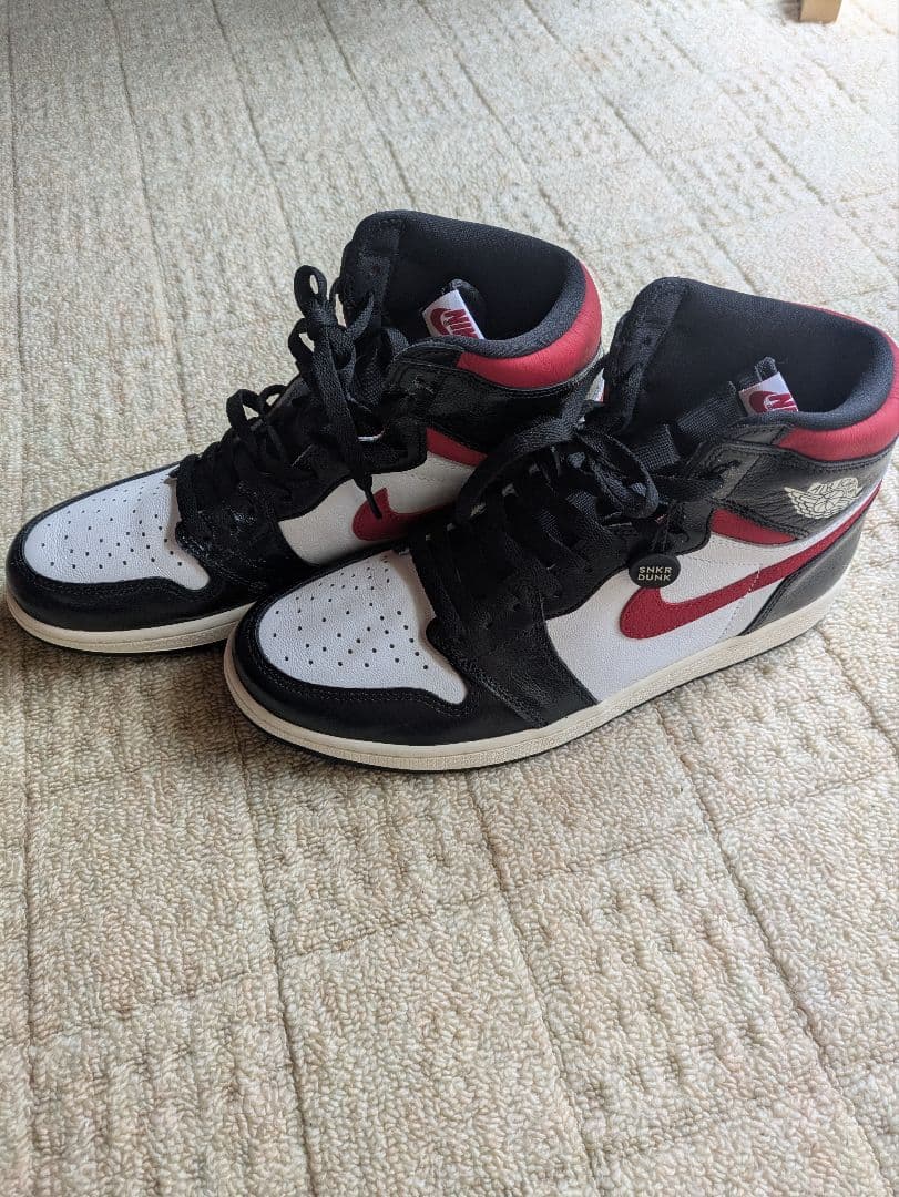 シューズ(男性用) AIR JORDAN 1 RETRO HI OG black/gym red