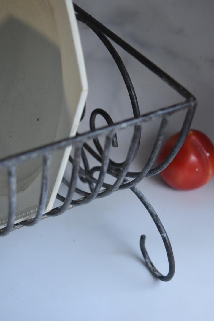 フランスアンティーク　アイアン　ディシュラック　美品　鉄　古道具