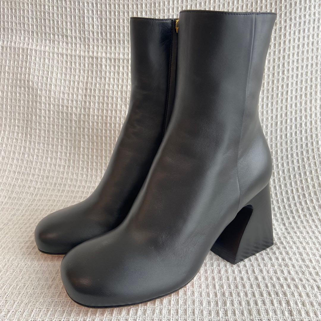 極美品 Max Mara スポーツマックス サイドジップ ブーツ 37 黒 袋付