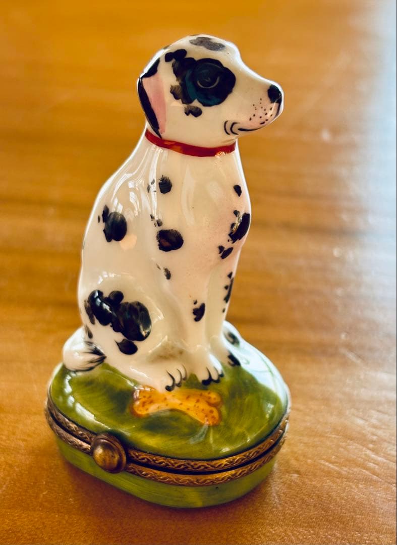 フランス リモージュ焼き ピルケース ダルメシアン