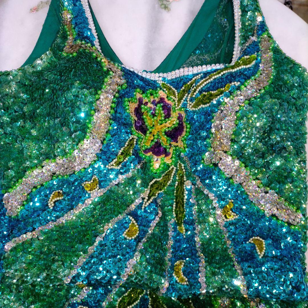 超豪華な総スパンコール　マーメイド　ロングドレス　発送会　イベント　ダンス