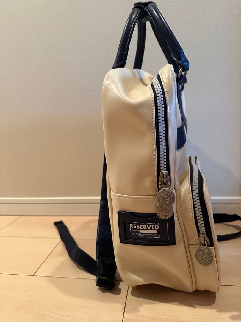 PAN AM 旅行用2wayバッグ、旅行かばん、街歩きリュック/ホワイト