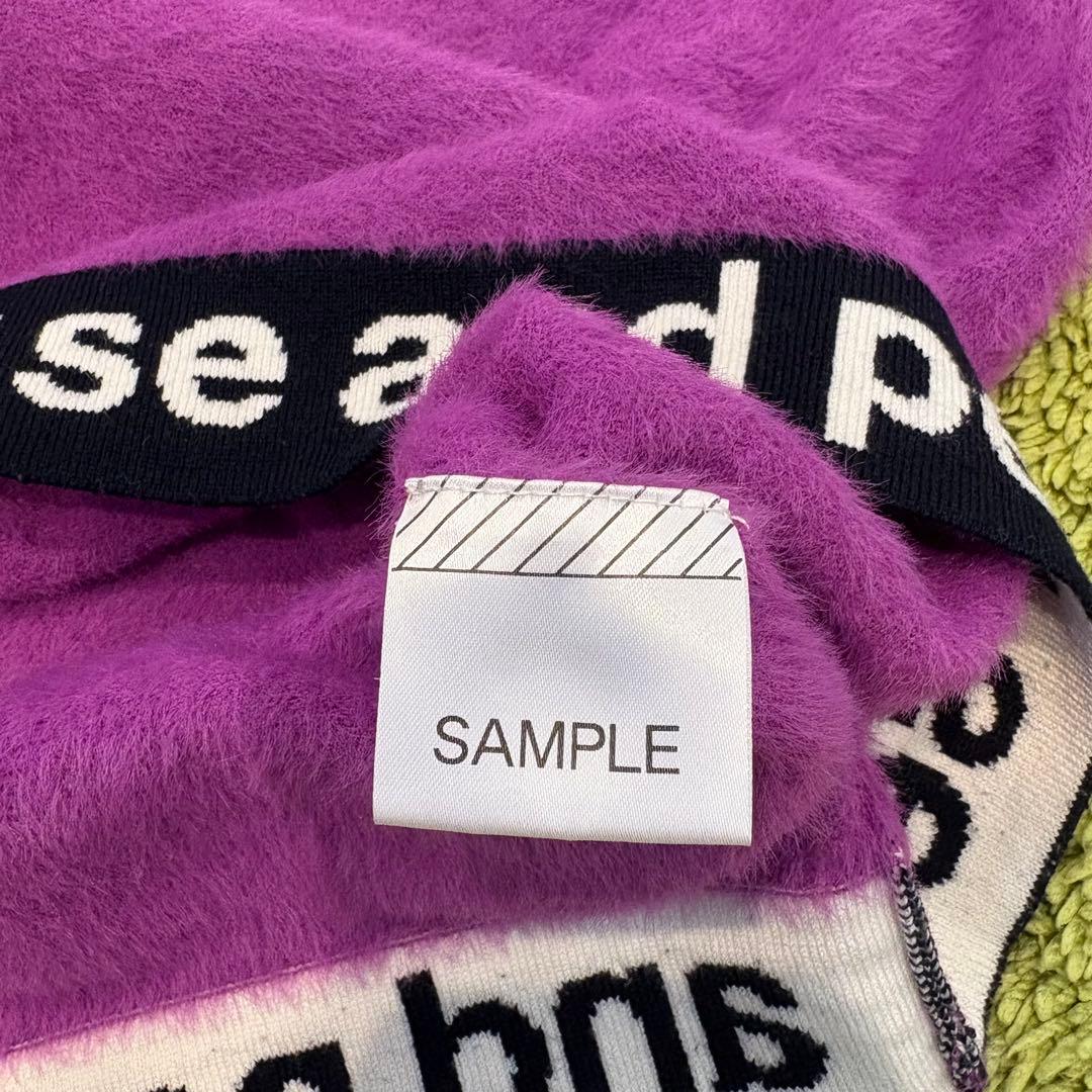 and per se アンパスィ ニットセーター ハイネック 異素材 紫 M