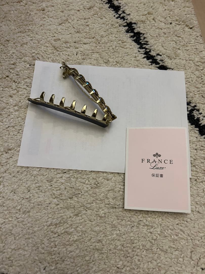 FRANCE LUXE エナメル キャスケード（ネイビー/ゴールド）