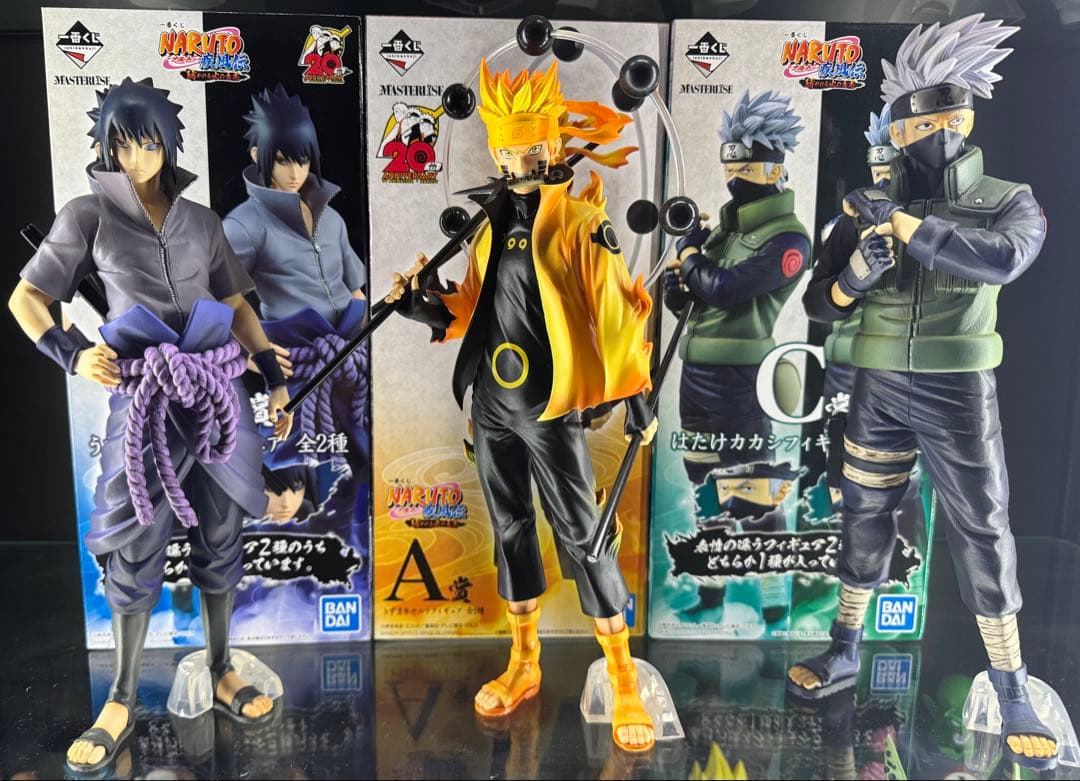 一番くじNARUTO 紡がれる火の意志A賞ナルトB賞サスケ輪廻写輪眼C賞カカシ